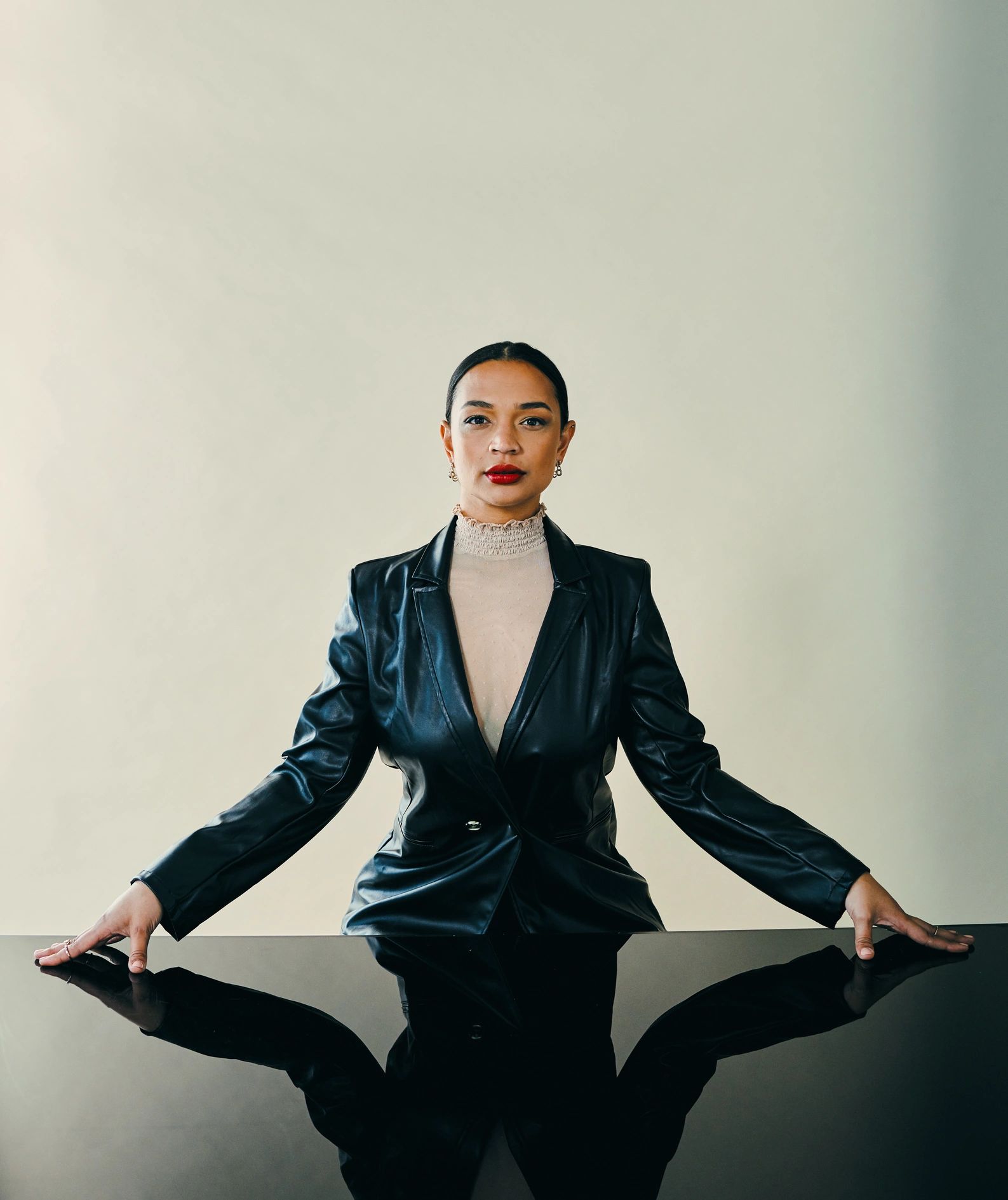 editorial luxury streetwear fashion photography neutral background